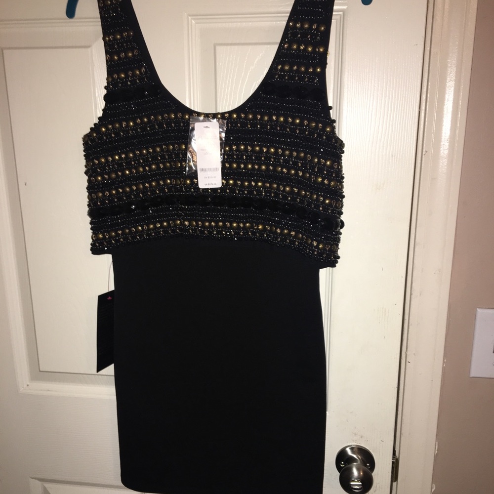 NWT Bebe bead adorned cocktaildress!!!
